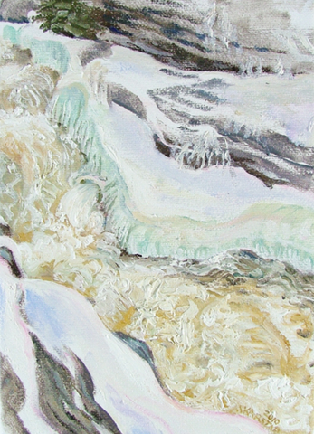 Hogsback Falls (original oil painting, 5 x 7 in.)