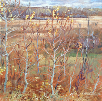 25 - Pipestone Creek Marsh (original oil painting, 8 x 8 in.)
